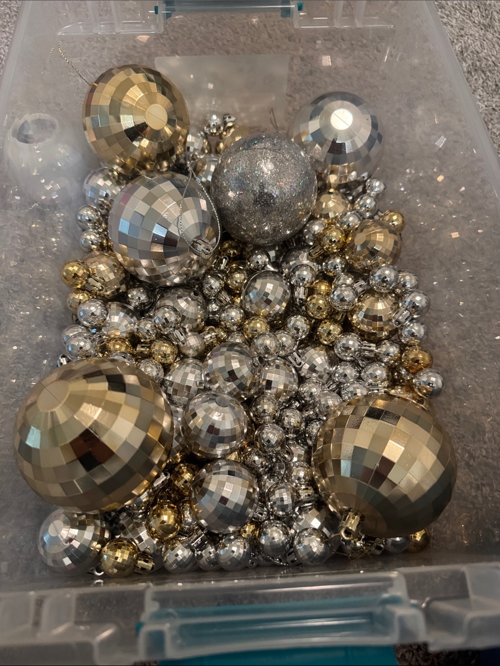 Massive Lot of disco ball Mirrorball Ornaments - Mixed Sizes